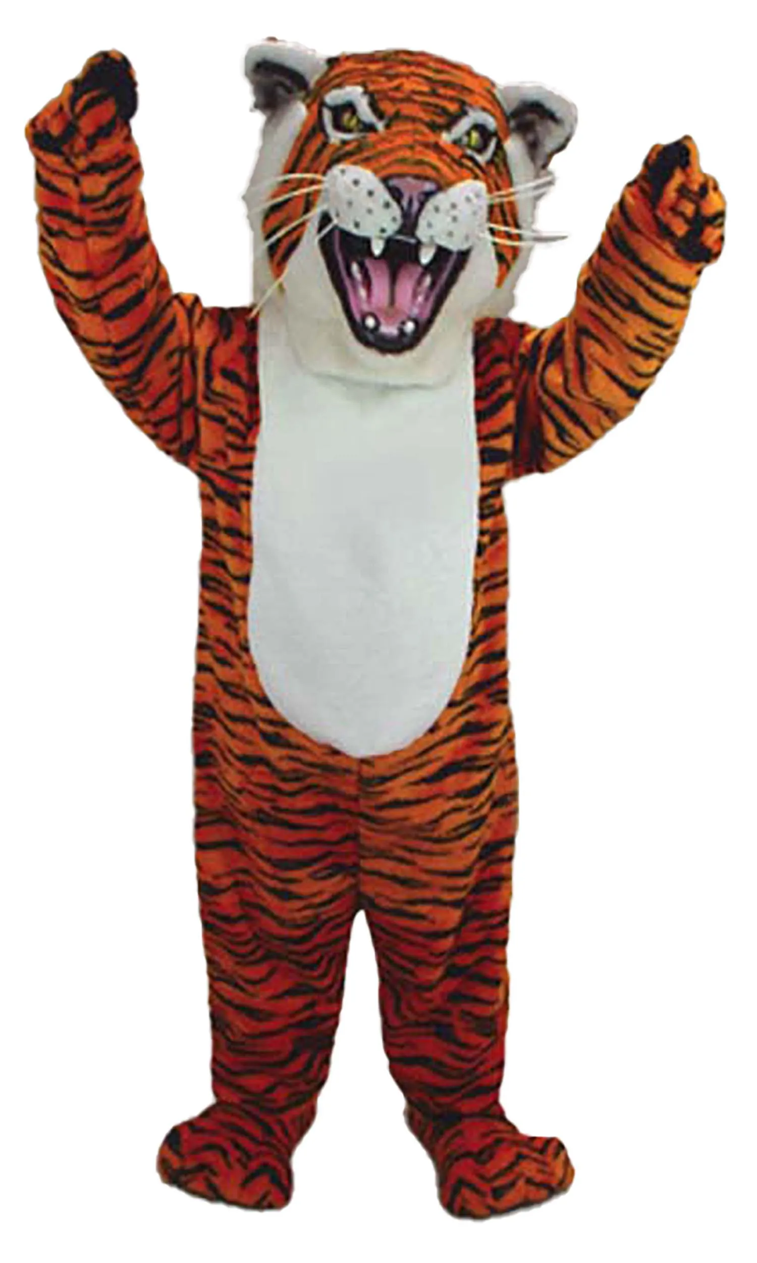 Halloween haute qualité ORANGE TIGER mascotte Costume dessin animé déguisement expédition rapide taille adulte