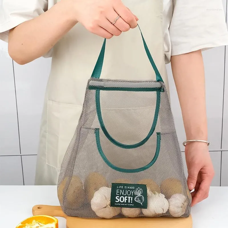 Borse portaoggetti Borsa da appendere per uso domestico multiuso Frutta e verdura Portatile Traspirante