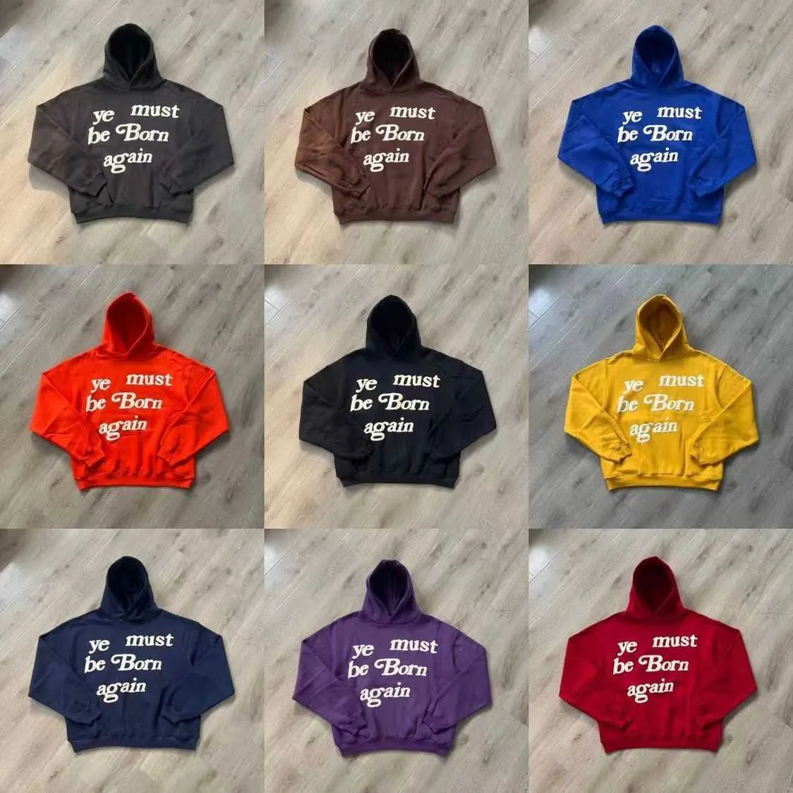 Drop CPFM Ye Must Be Born Again Sweat à capuche Hip Hop Rappeur Sweat Coton Lettre Impression Poids Lourd Pull Hoodies 211