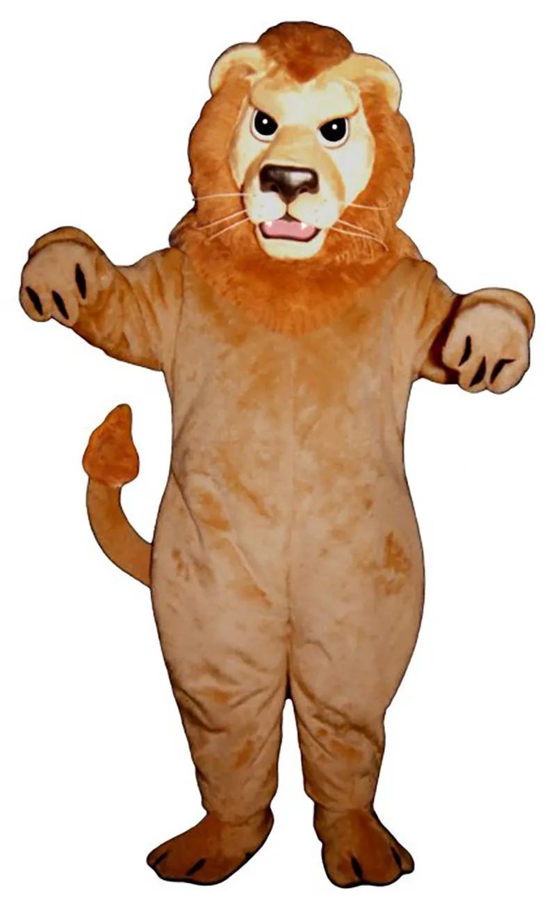 Trajes de mascote MEAN LION Roupa de personagem de desenho animado Roupa de festa ao ar livre de Natal Tamanho adulto Vestuário de publicidade promocional