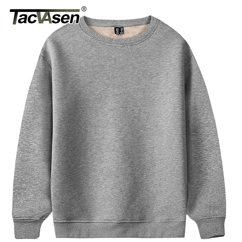 TACVASEN Men's Fleece Crewneck Sweatshirt Warm Sherpa Lined Heavy