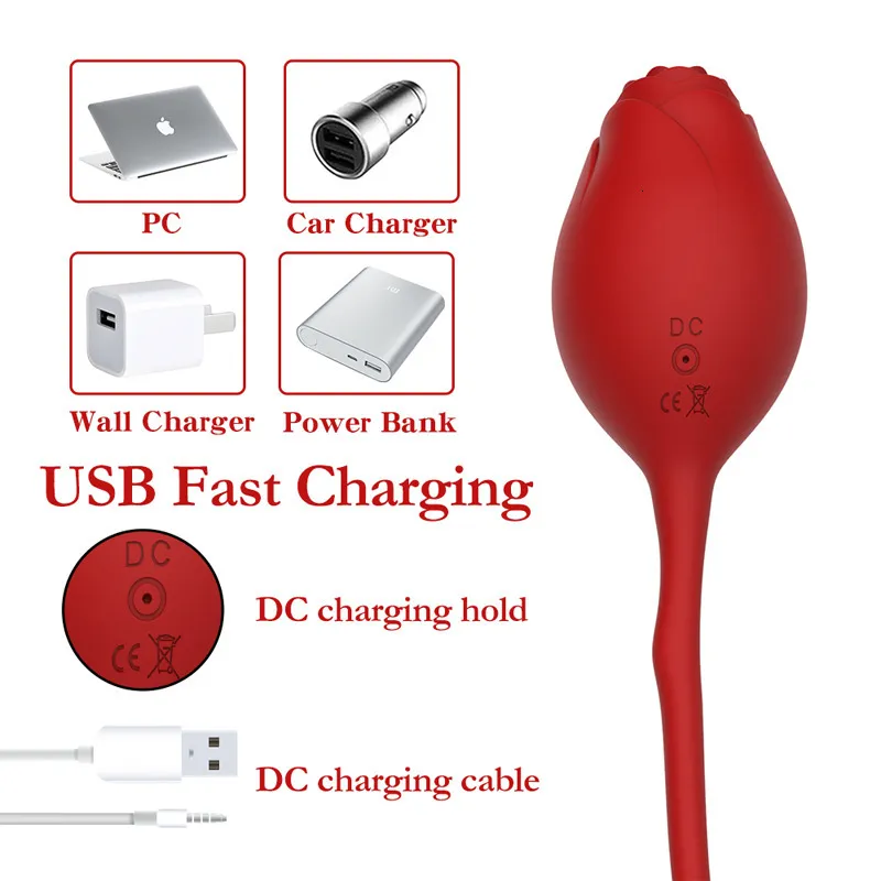 Vibromasseurs Rose Clitoris Stimulateur de point G Oeuf Gode l Vibromasseur Mamelon Masseur Masturbation Sex Toys Pour_voghion.com