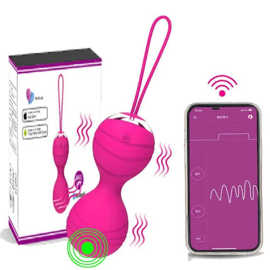 Bluetooth App التحكم اللاسلكي كرات المهبل تهتزات الأنثى تهتز البيض Ben WA Ball Sex Toys للأزواج بنسبة 60 ٪ من الموقف