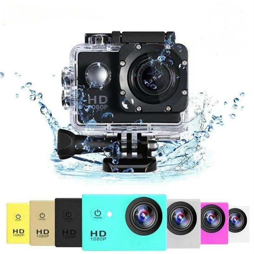 Câmera de ação para carro HD 1080P Capacete subaquático à prova d'água Câmeras de gravação de vídeo Go Sport Pro Came Câmeras de visão traseira Estacionamento S277m