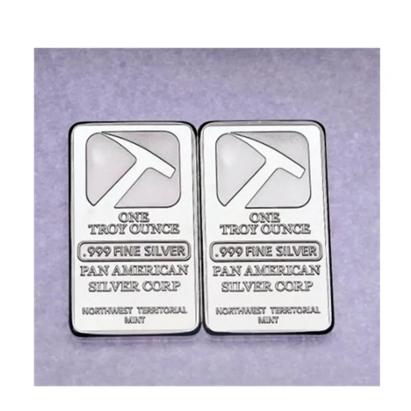 / set Cadeaux 1 oz Pan American 999 Silver Plated Bar Souvenir Metal Coin.cx