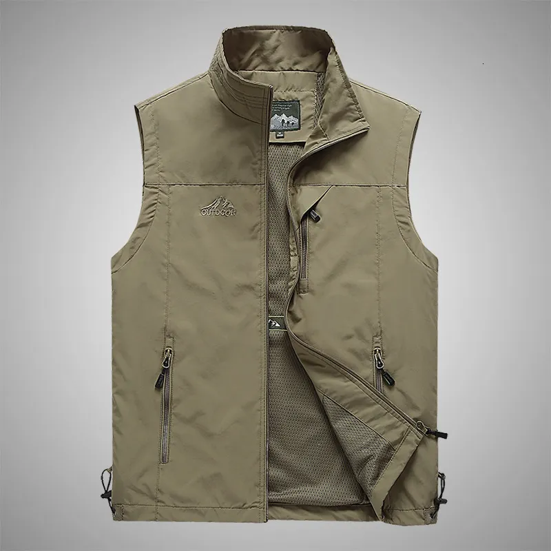 Men's Vests Men Casual Vest Jacket Man Fashion Workwear Windproof Utility Vest Sleeveless Jacket Waistcoat 230728