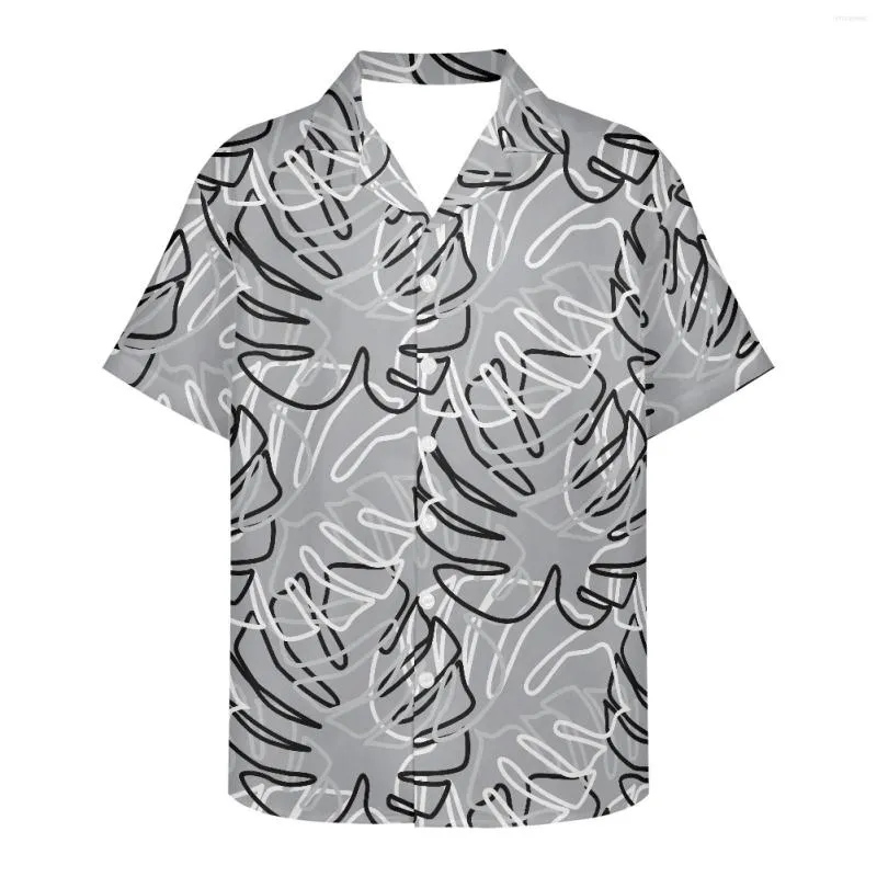 Camisas casuais masculinas Tropical Folha de bananeira Padrão Festivo Carnaval Manga curta Verão Masculino Havaiano Praia Aloha Múltiplas Escolhas