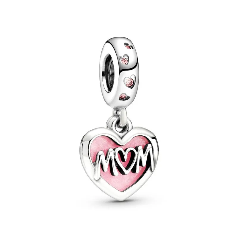 Bracciale In Pietra Naturale Rosa Con Ciondolo Cuore - Regalo Di Compleanno Per Ragazze E Figlie - Biglietto Incluso