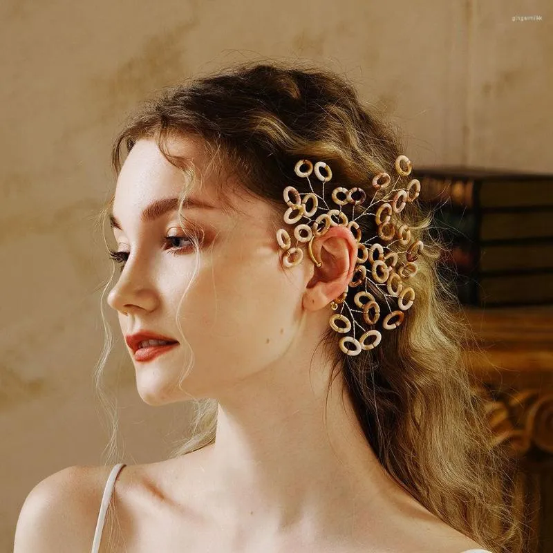 Headpieces Fashion Resin Circle Clip Earrings Ear Without Piercing Crawlers For Woman Wedding Engagement Jewelry Gifts Accessories
