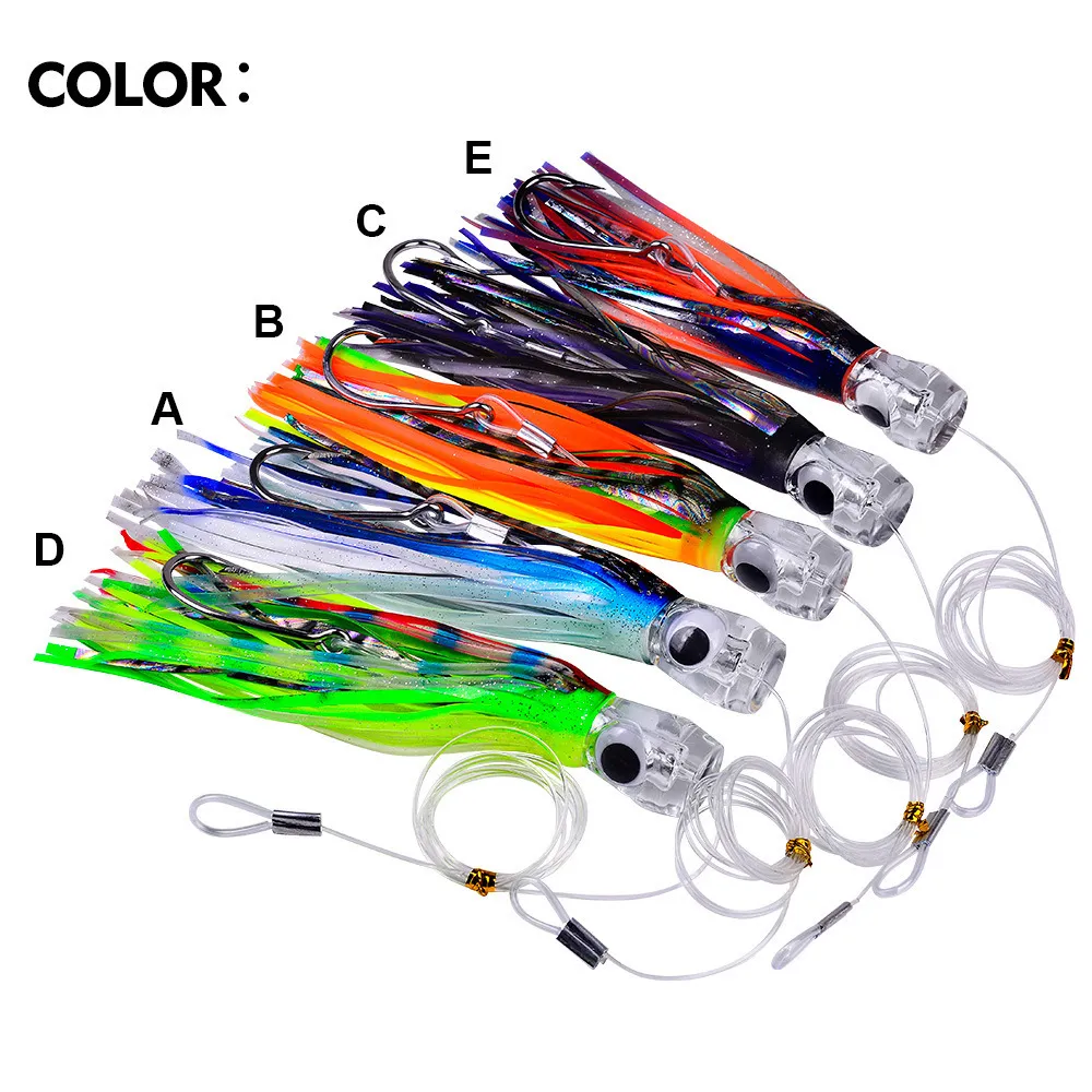 Deep Sea Seawater Tuna Trolling Lures x12cm Copper Head Octopus