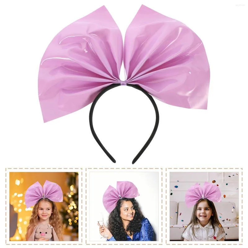 Bandanas Apparel Akcesoria Kobiety Women Women Headbands Fashion Purple Big Bow Headpiece