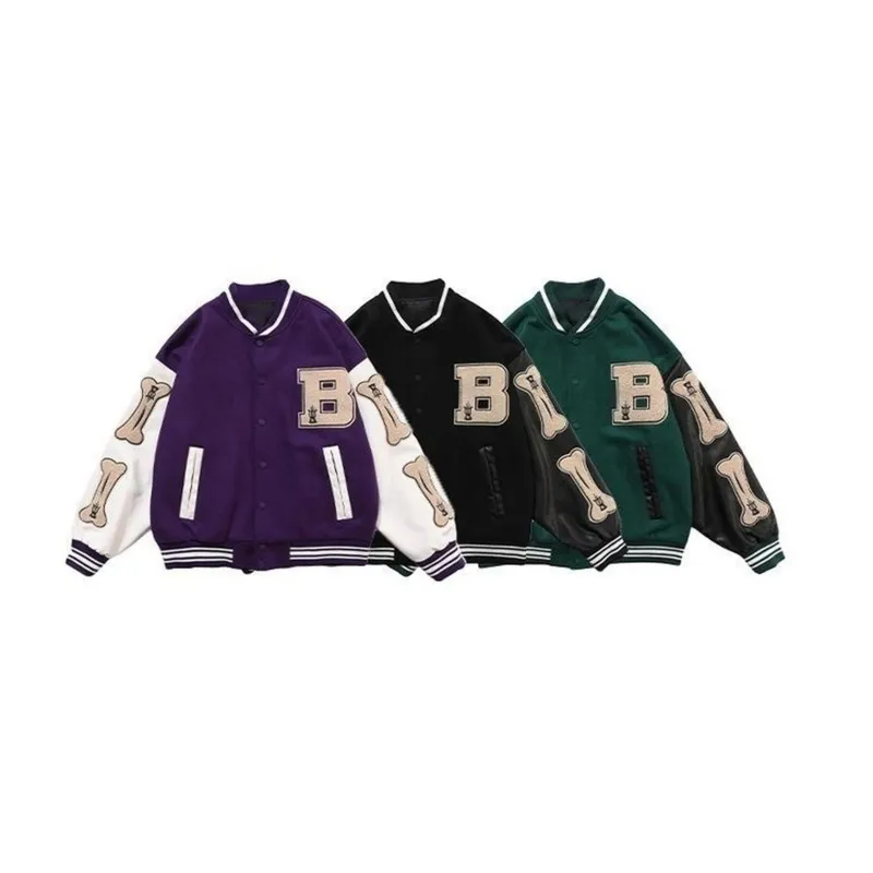 Chaquetas de mujer Chaquetas de bombardero Harajuku Abrigo de mujer Chaqueta de béisbol de pareja de hombres Otoño Estilo de novio unisex Varsity Hiphop Streetwear 230728