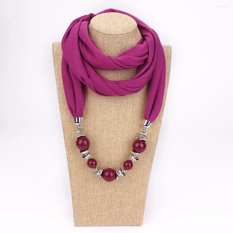 Scarves European And American Brilliant Bead Circle Neck Women's Jewelry Necklace Ethnic Style Scarf