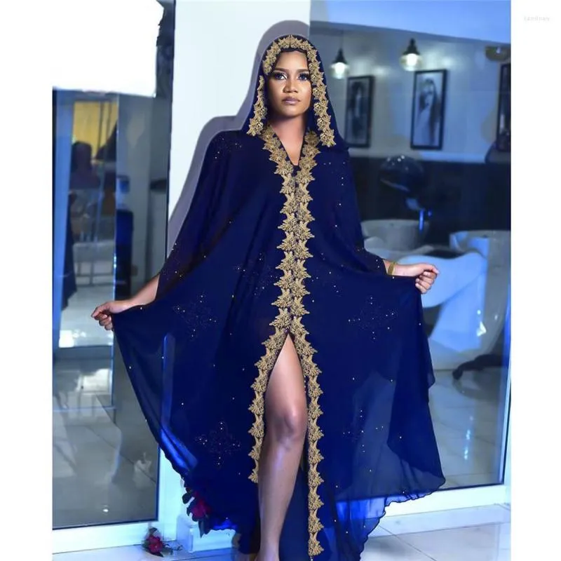 Vestidos étnicos vestidos africanos para mulheres muçulmanas miçangas eid com capuz abaya hijab peru peru kaftan kaftan noite vestido femme marrocos caftan