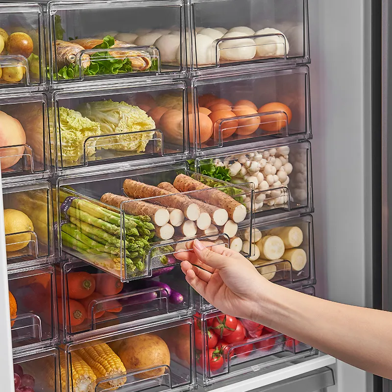Wiszące kosze lodówki typu szuflady do przechowywania lodówki kuchnia świeże utrzymanie jaja spożywczego Warzywa Specjalna aranżacja 2307729