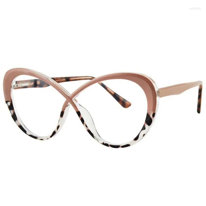 Sunglasses Fashion Style Oversized TR90 Anti Blue Light Optical Glasses Frames For Women Cat Eye Computer Eyeglasses