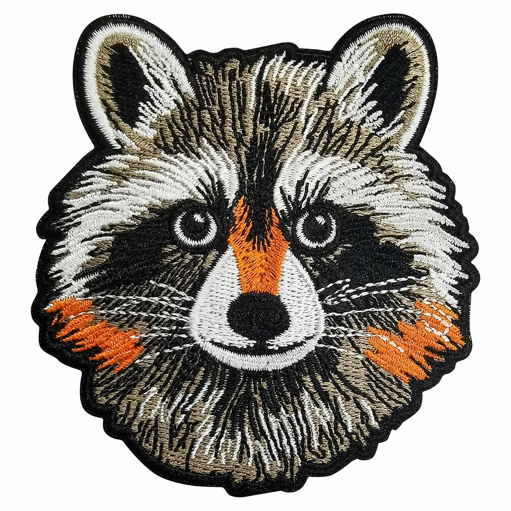 RACCON EMBRODERY PATCHES SY Tillbehör Applique Söt djuremblem broderat järn på lappar för klädjackor