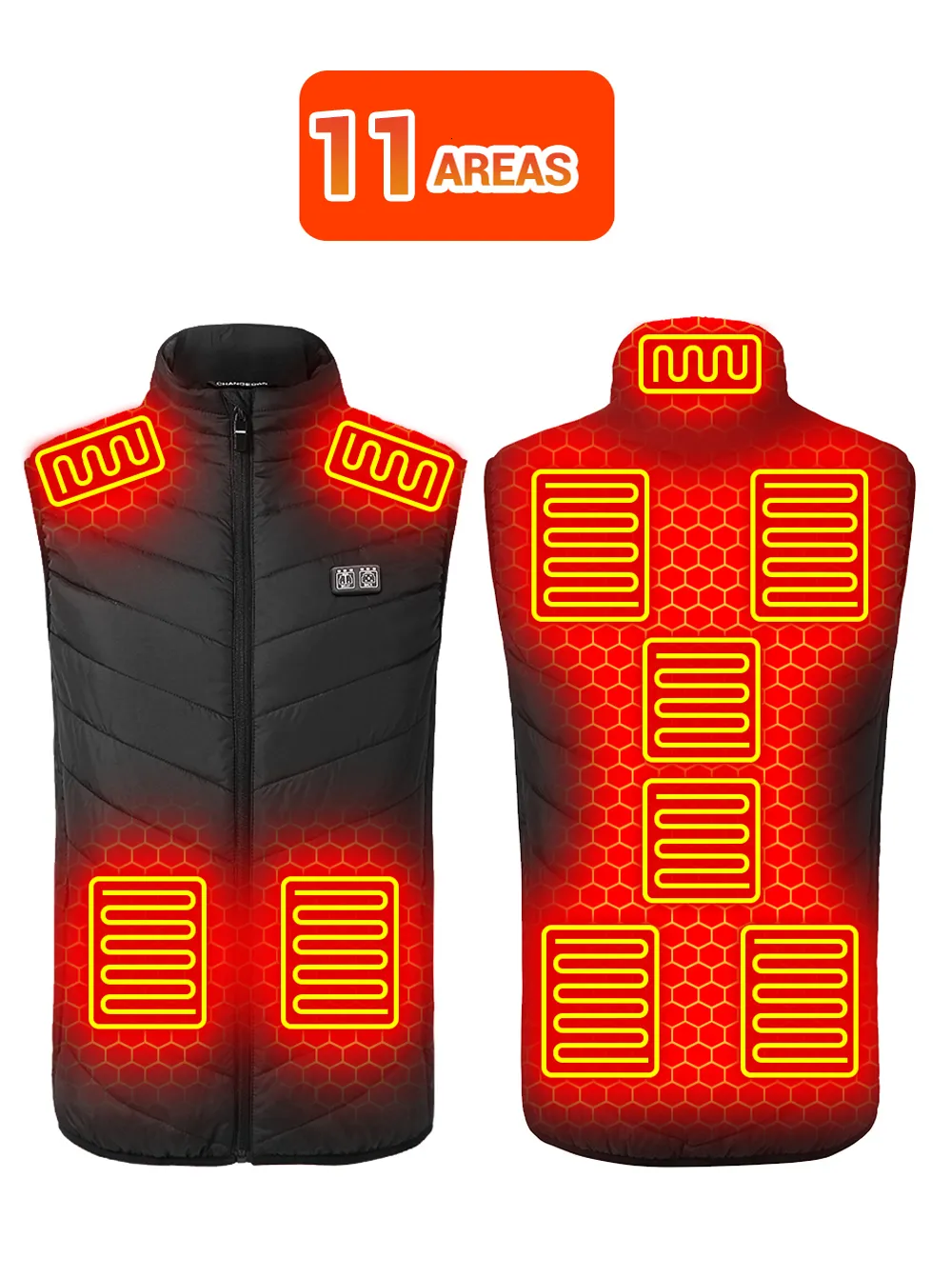 Herenjassen Herenjack Slim verwarmd vest USB Trekking Elektrisch verwarmingsvest Jack Bodywarmer Verwarmingskussen Jacht Verwarmd vestjack 230728