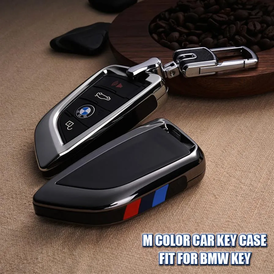 M Kleur Autosleutel Case FOB Shell Cover Fit Voor BMW 5 Serie 528li 530li X1 X5 X6267g