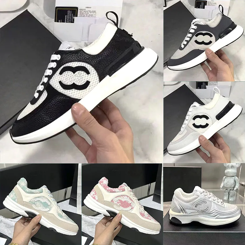 Chaussures de créateurs Chaussures de sport Femmes Chaussures décontractées rétro Coutures en cuir suédé Chaussures de sport multicolores et polyvalentes Semelles épaisses Augmentation de lacets