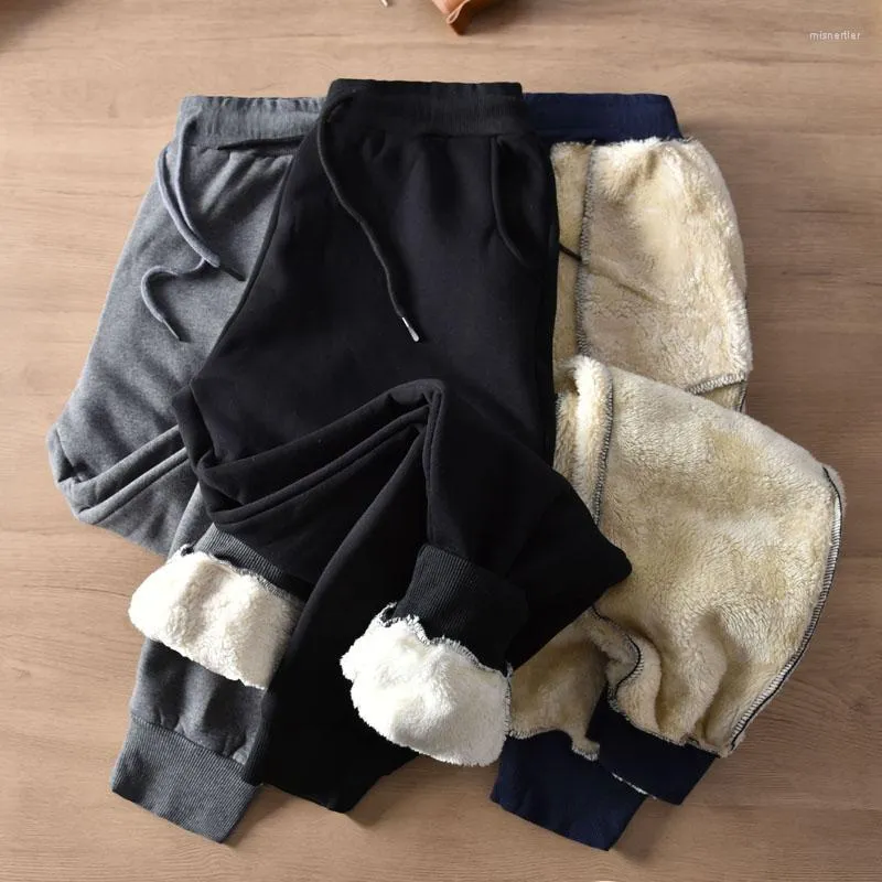 Herenbroek Winter Japans Eenvoudig Verdikt Kasjmier Joggingbroek Met Fluwelen Modieus Puur Katoen Gewassen Losse Casual Sport