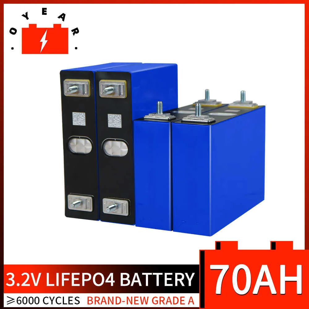 16/32PCS Lifepo4 Batterie 70AH Grade A Wiederaufladbare Lithium-eisen phosphat Zelle Für EV RV Golf Warenkorb Boot hause Energie Lagerung