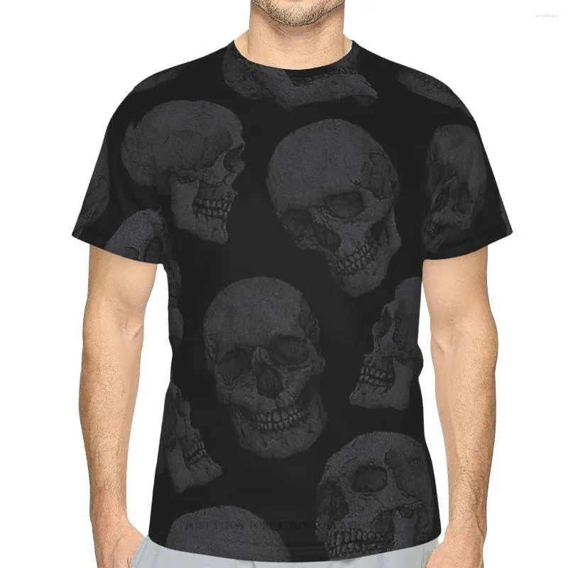 Męskie koszule T-Skulls Summer Mens Mens Cheleton Bull Bone 3D Print Lose poliester Tshirt Szybkie suszące oddychające z krótkim rękawem ubrania