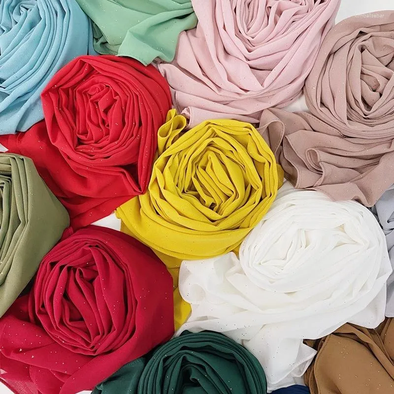 Шарфы трансграничный международный станция Pure Color Gold, разбрызгивающий шифоновый шифоновый этнический шарф-шарф для женского носка шали.