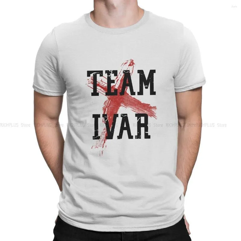 Herr t -skjortor viking konstkultur kreativ tshirt för män team ivar runda krage polyester skjorta personliga födelsedagspresenter toppar