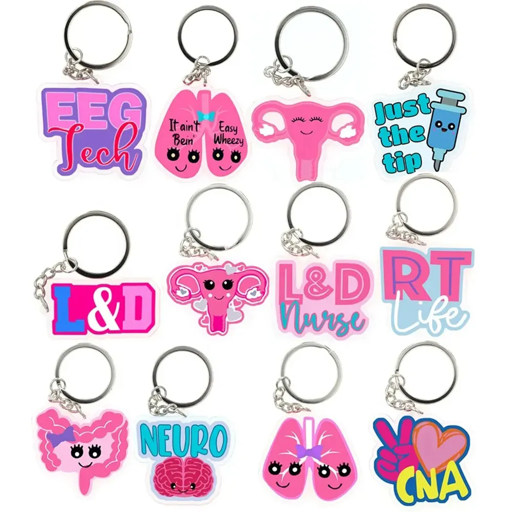New Key Ring CNA Lung Organ Office Decoration Gift DIY Acrylic Plastic ...