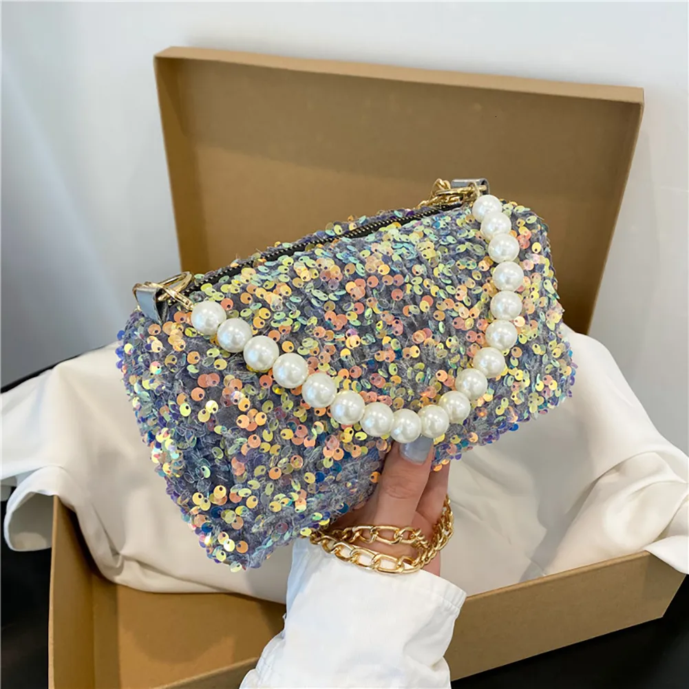 Avondtassen Mode Schoudertas Voor Wowen Glitter Pailletten Handtassen Luxe Fonkelende Clutch Bag Party Portemonnee Dames Tote Purse 230729