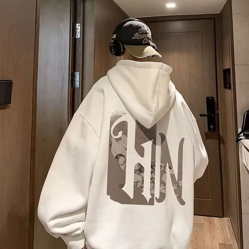 Erkekler sweatshirts City Boy Büyük Boyutu Hoodie Sweatshirt Erkek Amerikan High Street Komik Sokak Giyim Hip Hop HOVE MENS Sonbahar Takip 230728