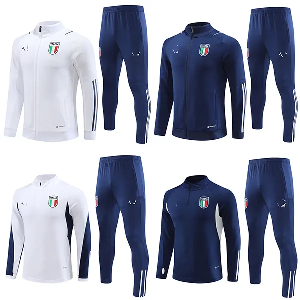 23 24 24 Italia's Men's Tracksiits Odznaka Haft haftowy Sport Suit Odzież Outdoor Sports Training Shirt