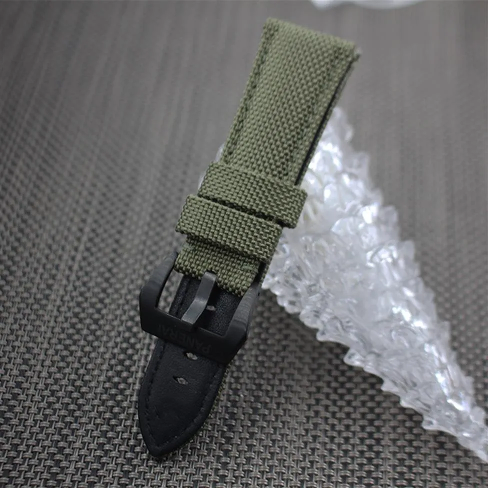 전체 나일론 watchband 시계 스트랩 22mm 24mm 26mm 방수 스포츠 손목 시계 PAM2792 용 밴드 스테인리스 스틸 버클