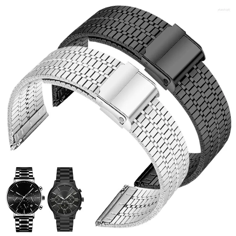 Les bracelets de montre remplacent Darth Vader AR1895 1509 5905 AR1452 AX7105 série bracelet en acier inoxydable à interface plate avec 20/22 mm.