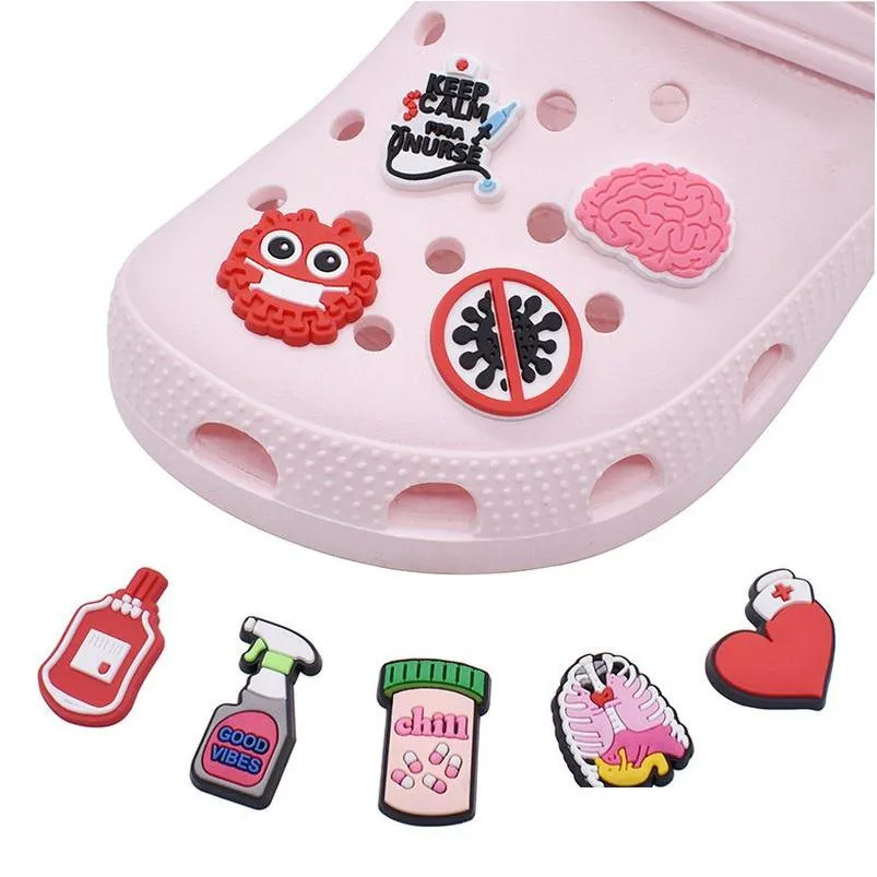 Shoe Parts Accessories Medical Protection Decorations Charm Jibitz Fro Clog Charms Buttons Buckle Party Favors Gift Drop Del Series Randomly