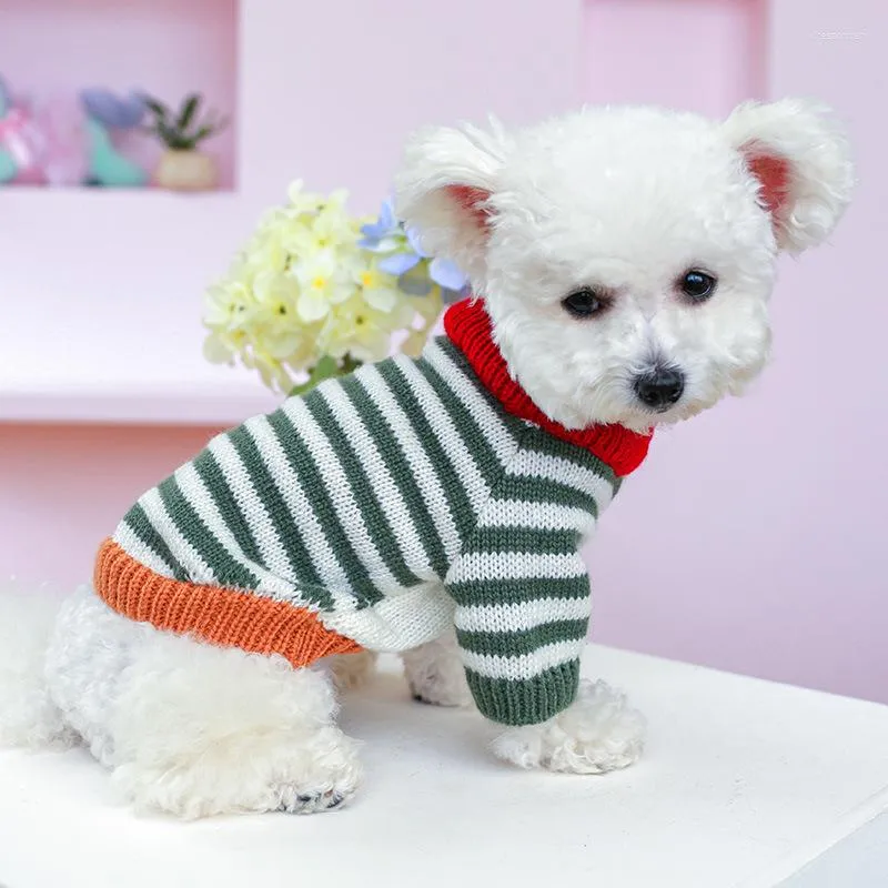 Dog Apparel Luxury Designer Clothes For Dogs Classic Stripes Plaid Warm Winter Clothing Sphynx Cat Sweatshirt Sweet Knitting Sweaters