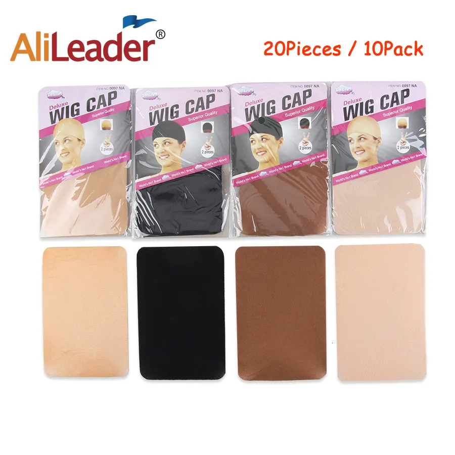 CAPS CAPS ALILEADER 20PCS CAP WIG CAP ETTRANDY NYLON CAPS CAPS CAPS لـ WIGS CAPS for Women Man Brown/Black/Beige 230729