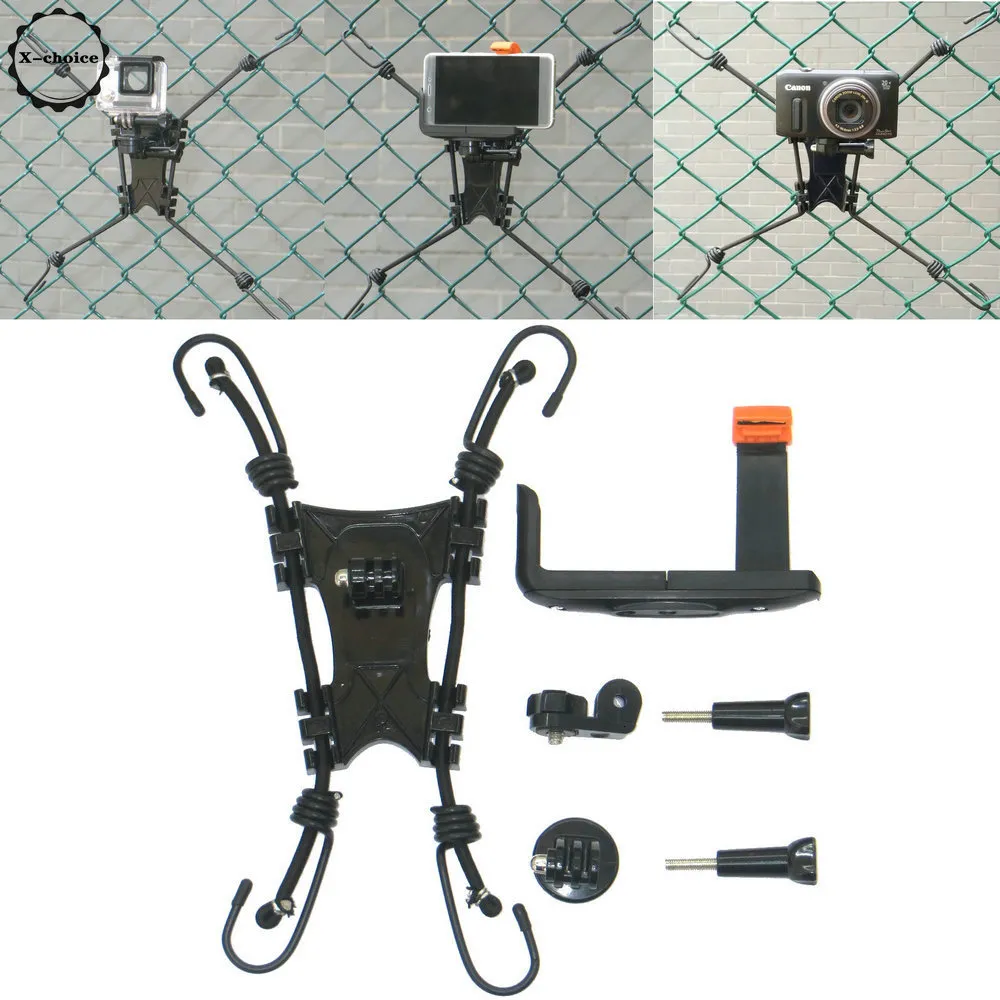 Ensembles de badminton 3 en 1 Action Camera Backstop Chain Link Fence Mount record Sports Games for 230729