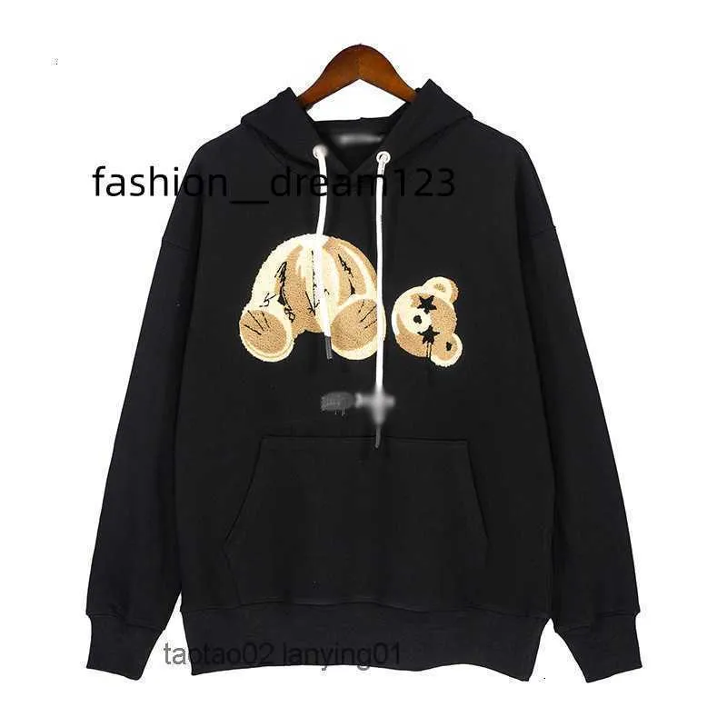 Sweat à capuche pour hommes Plam Fashion Angle Cotton Unisex Designer Fashion 2023 s Headless Bear Brodé Star Eyes Hooded Loose American and Wo0zl8