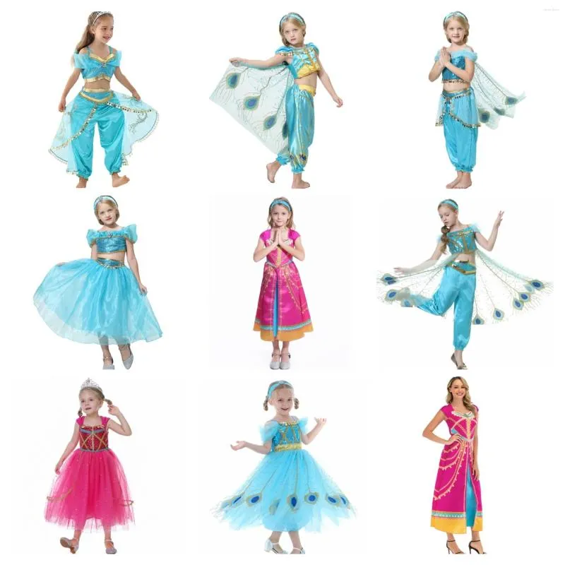 Roupas de palco para meninas fantasias de dança do ventre vestido de festa de cosplay de Halloween sari traje infantil dança do ventre