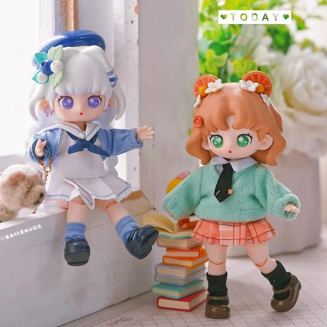 Blind box Cute Animated Characters Teenager School Sweetheart Jk Series Ob11 1/12 Bjd Doll Blind Box Mysterious Box Toy Gift Series 230728