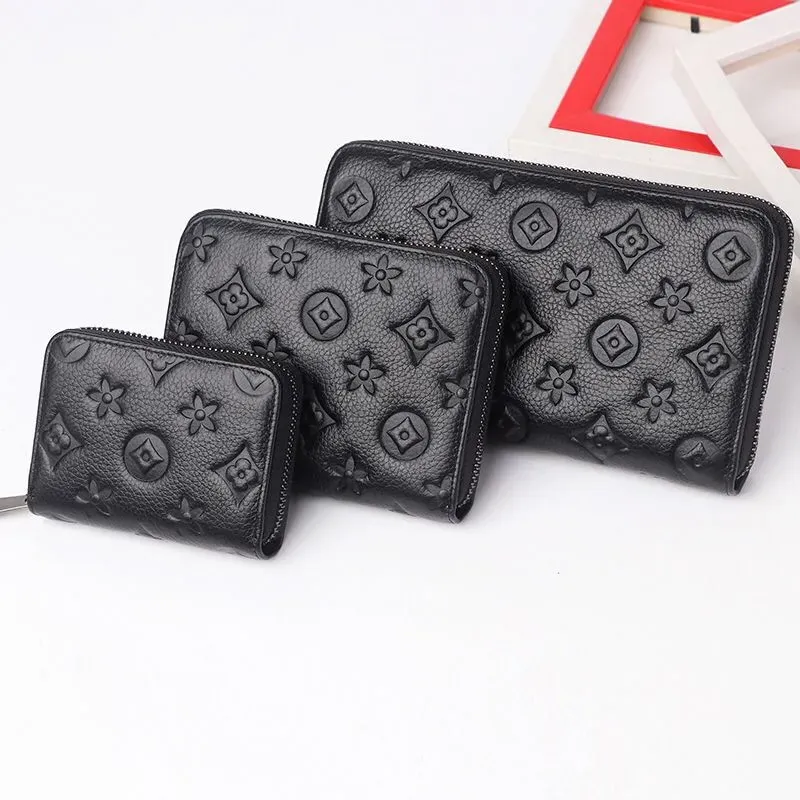 flowers designer zipper wallets luxurys Men Women leather bags High Quality Classic Letters coin Purse Original Plaid card holder M60171B1 top fashion mens womens