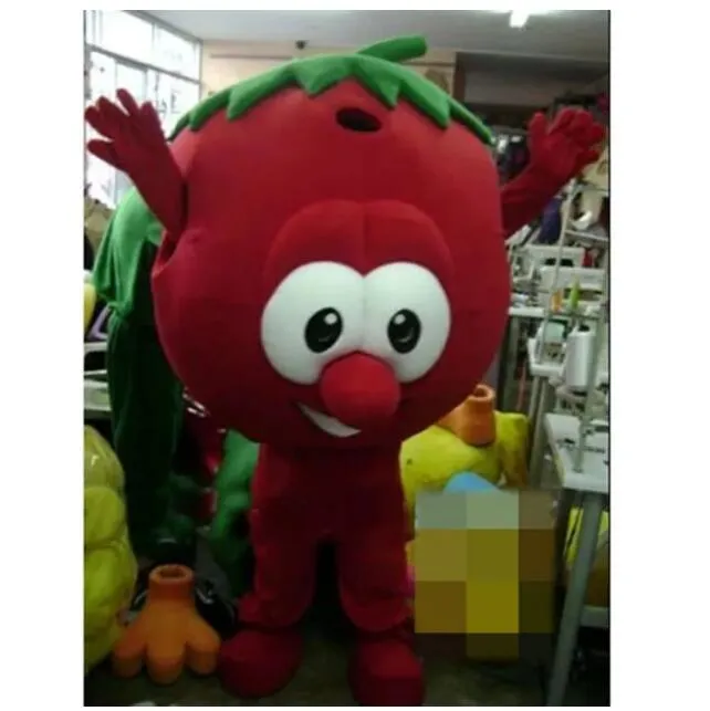 Haute qualité Légumes Tomate Mascotte Costumes Halloween Fancy Party Dress Personnage De Dessin Animé Carnaval De Noël Pâques Publicité Fête D'anniversaire Costume Outfit