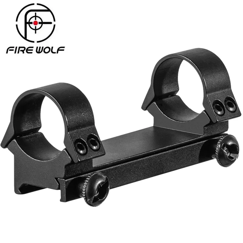 FIRE WOLF 30mm One Piece bas 20mm Scope Mount Double Rings w / Anti Recoil Pin pour la chasse