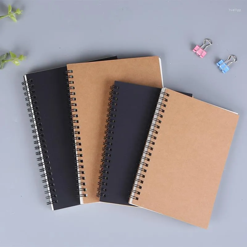 Sketchbook ретро спиральная катушка Kraft Paper Notebook Sketch Дневник Дневник рисовать граффити офис школы канцелярские товары