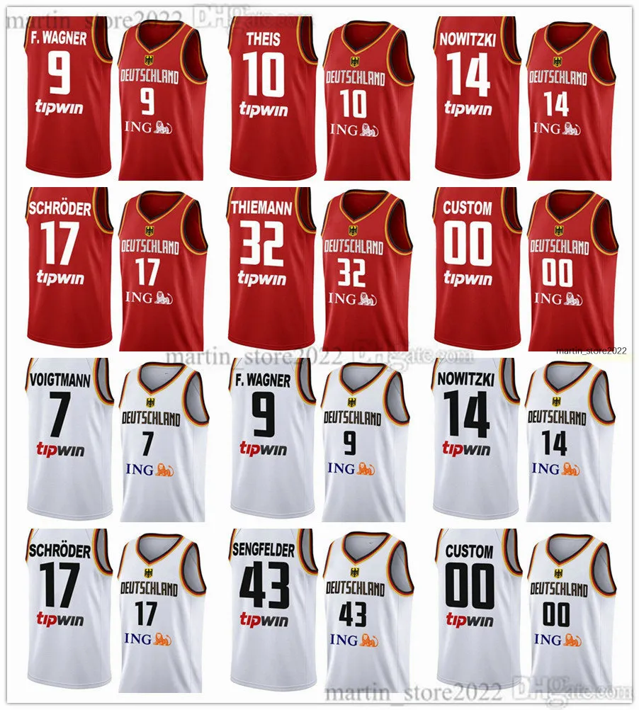 2023 FIBA Germany World Cup Alleson Basketball Uniforms Featuring Dirk