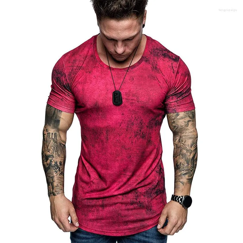 Costumes pour hommes A2254 T-Shirt Casual Top 3D Summer O-Neck Shirt Grande Taille Streetwear