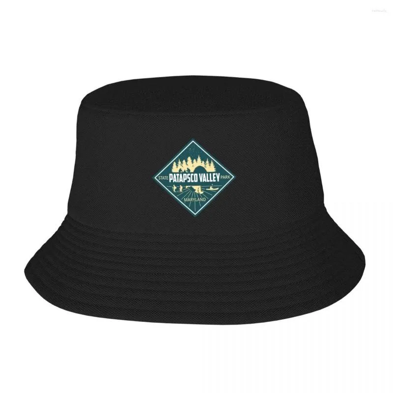 Berets Patapsco Valley State Park Diamond Logo Bucket Caps Caps Snapback Cap Fishing Trucker Hats dla mężczyzn