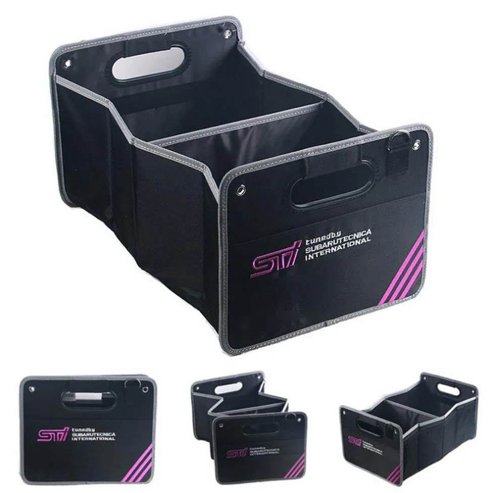 Boîte de coffre organisateur de boîte de bosquet pliable en tissu Oxford imperméable pour JDM Subaru WRX STi BRZ Impreza Cars292I